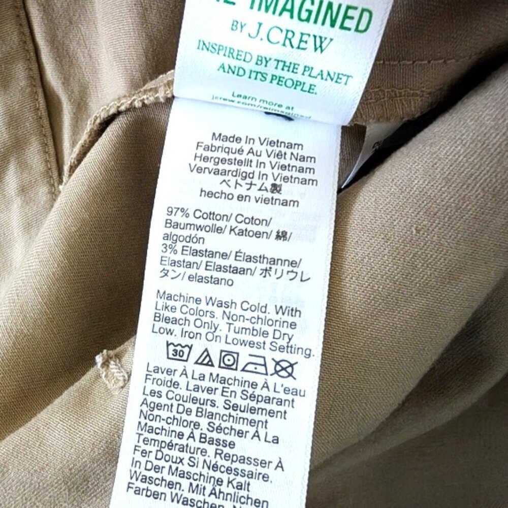 J. Crew Charley Kickout Cropped Pant In Chino Size 29P - Picture 6 of 6